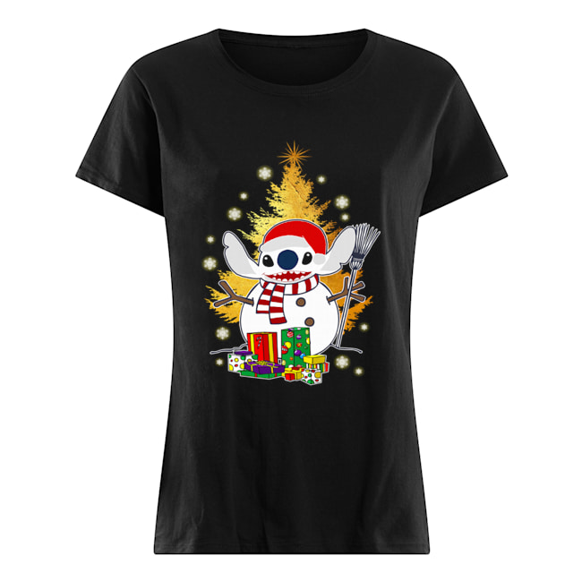 Santa Stitch Make Snowman Christmas Shirt Classic Women's T-shirt