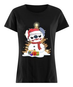 Santa Stitch Make Snowman Christmas T- Shirt Classic Women's T-shirt