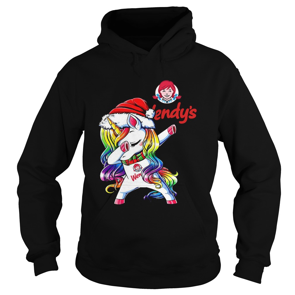 Santa Unicorn Dabbing Wendys Shirt Hoodie