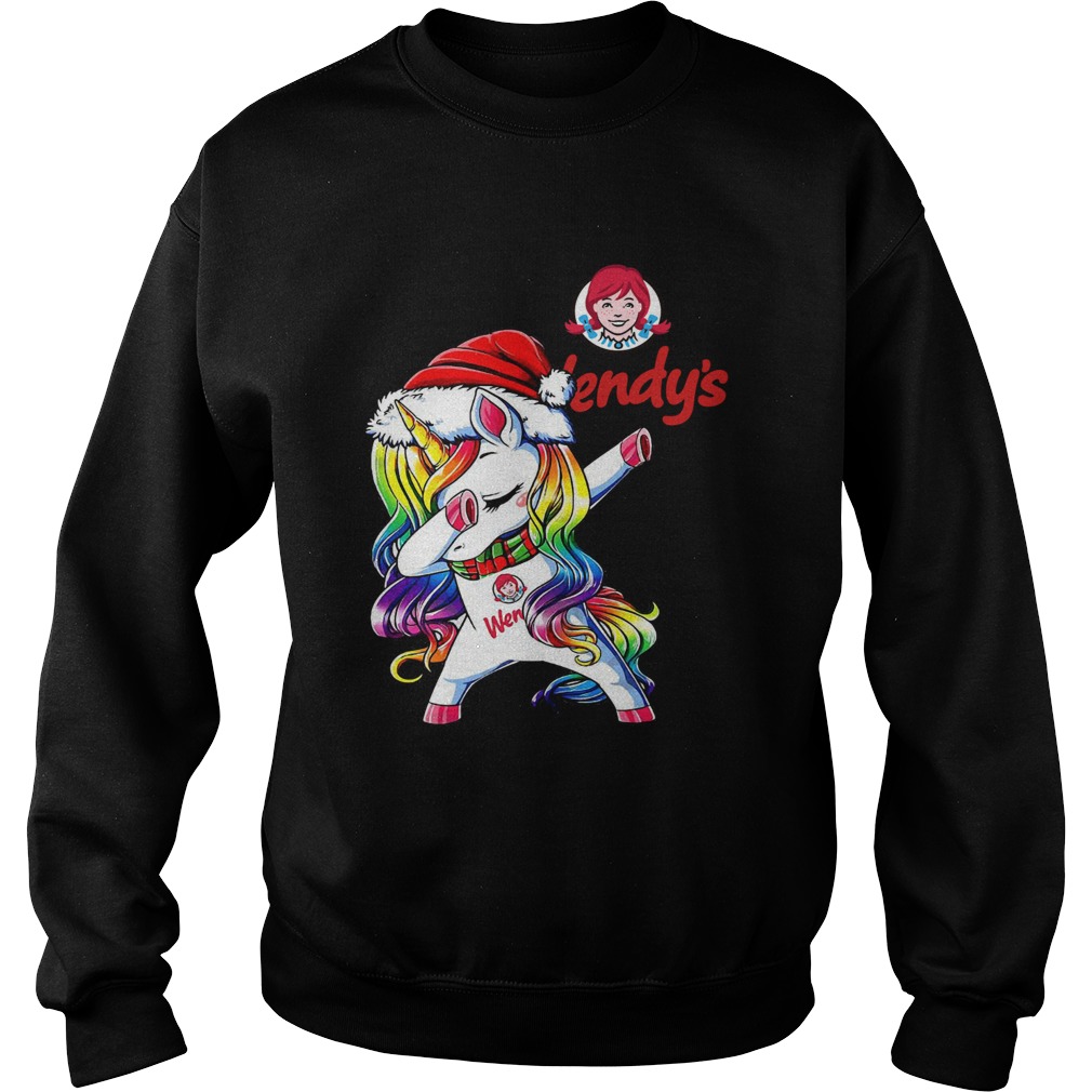 Santa Unicorn Dabbing Wendys Shirt Sweatshirt