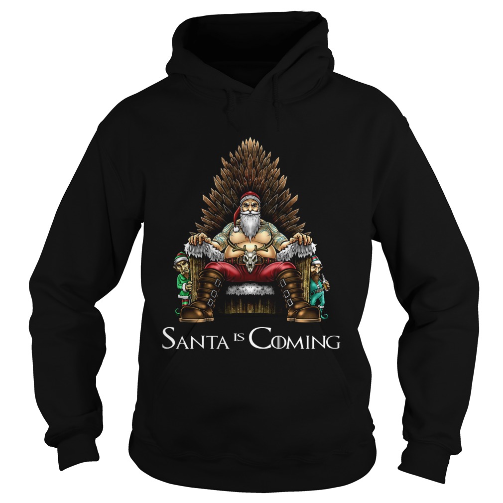 Santa is Coming Throne Christmas Hoodie