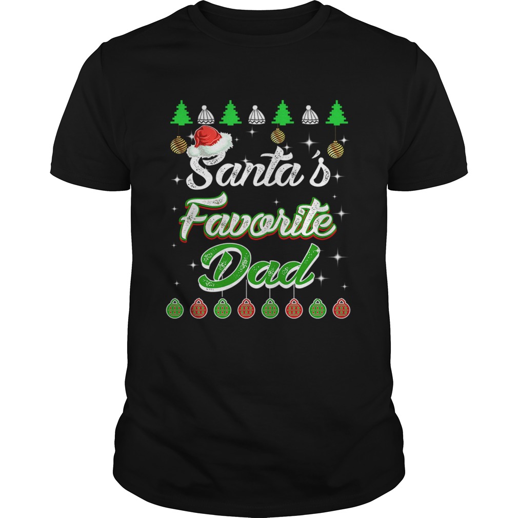 Santas Favorite Dad Awesome Christmas TShirt