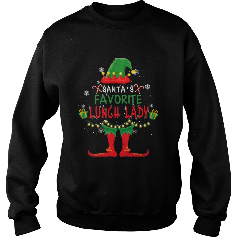 Santas Favorite Lunch Lady Christmas Holiday Gift TShirt Sweatshirt