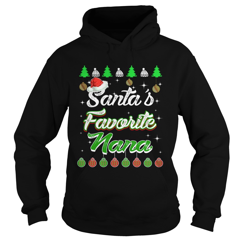 Santas Favorite Nana Awesome Christmas TShirt Hoodie