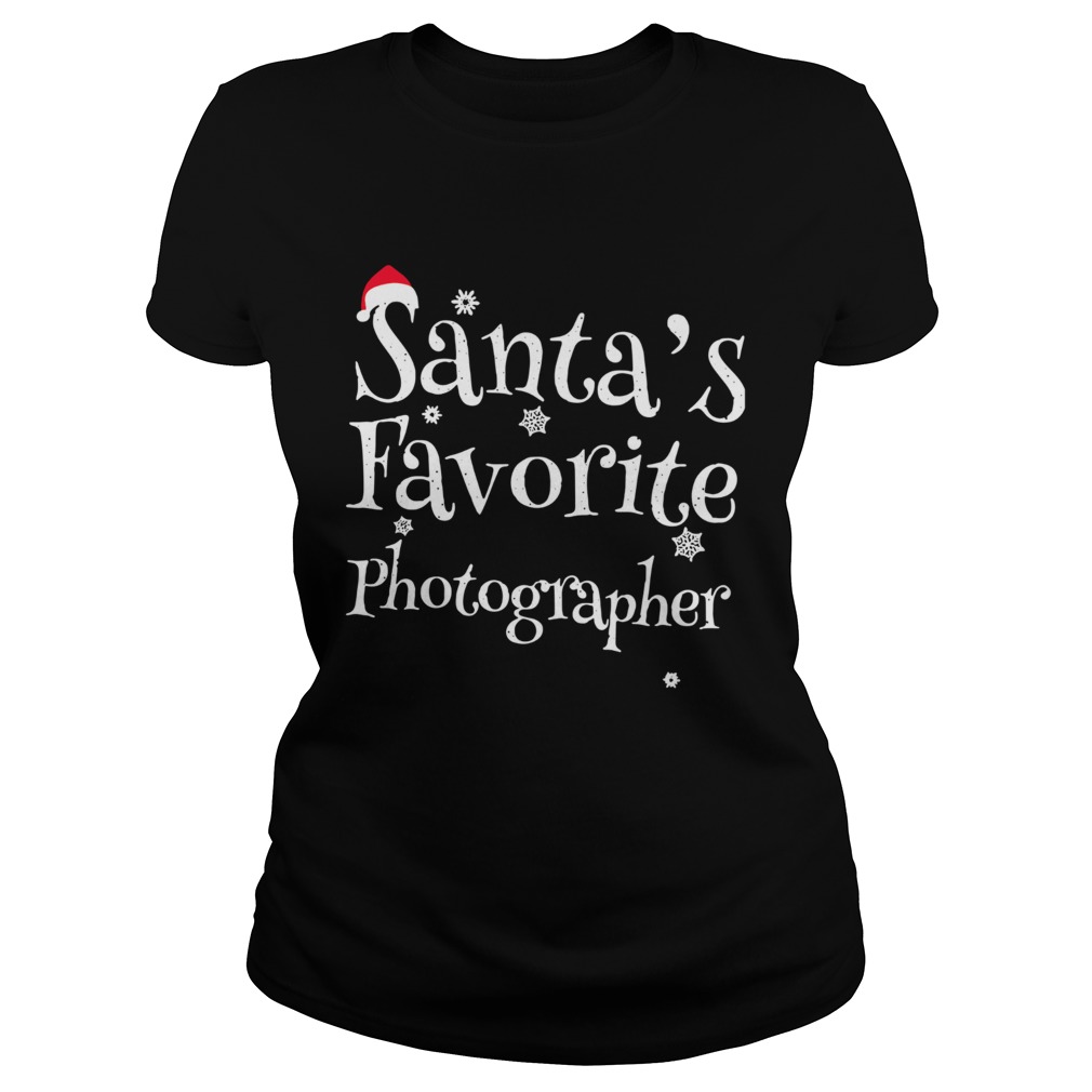 Santas Favorite Photographer Shirt Classic Ladies