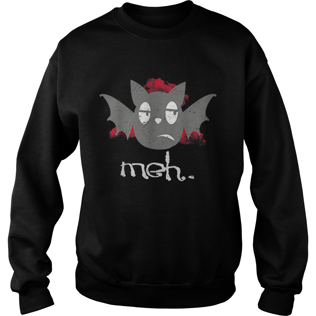 Scary Sarcastic Bat Meh Halloween Costume Ironic Fun Gift Sweatshirt