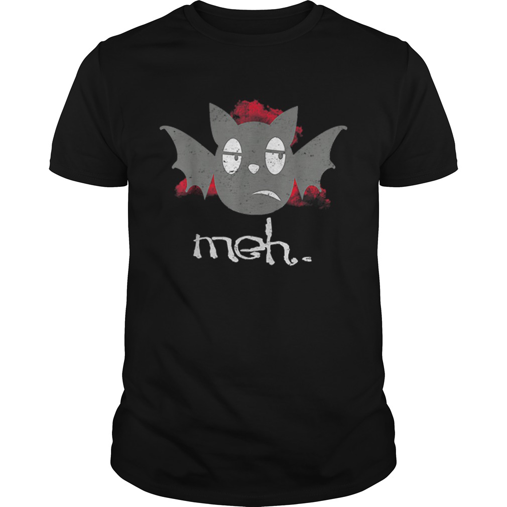 Scary Sarcastic Bat Meh Halloween Costume Ironic Fun Gift shirt