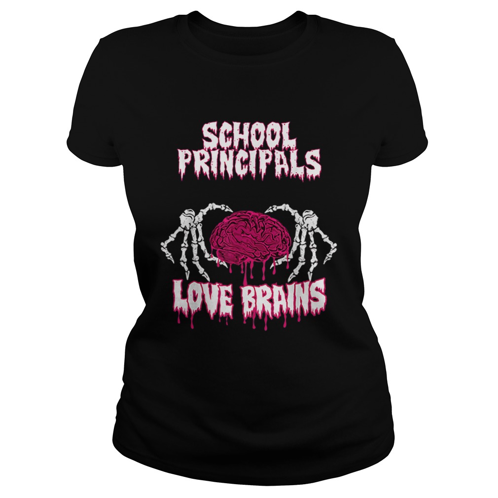 School Principal Halloween Teachers Loves Brains Classic Ladies