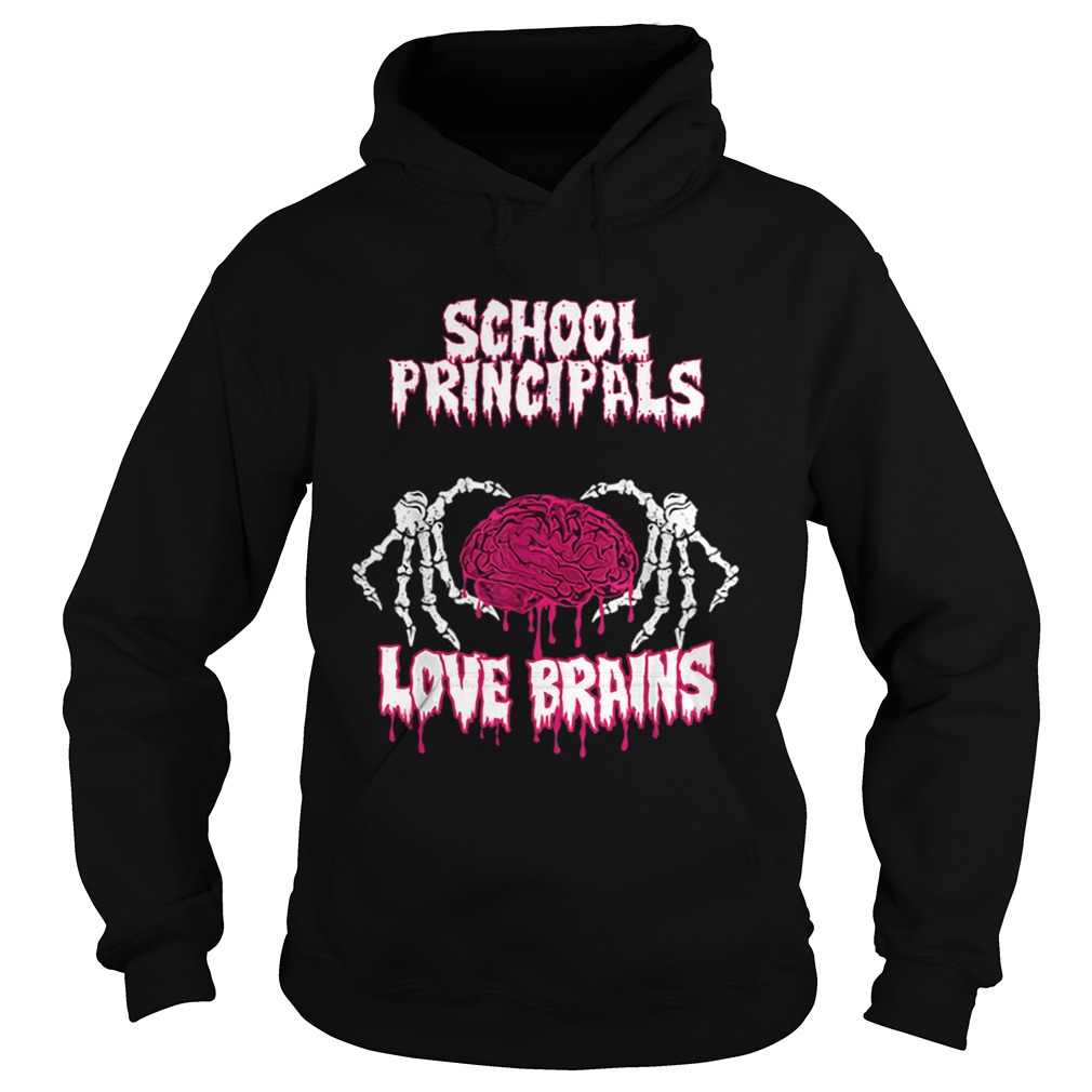 School Principal Halloween Teachers Loves Brains Hoodie