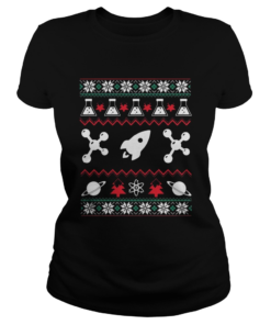 Science Christmas ugly t Classic Ladies