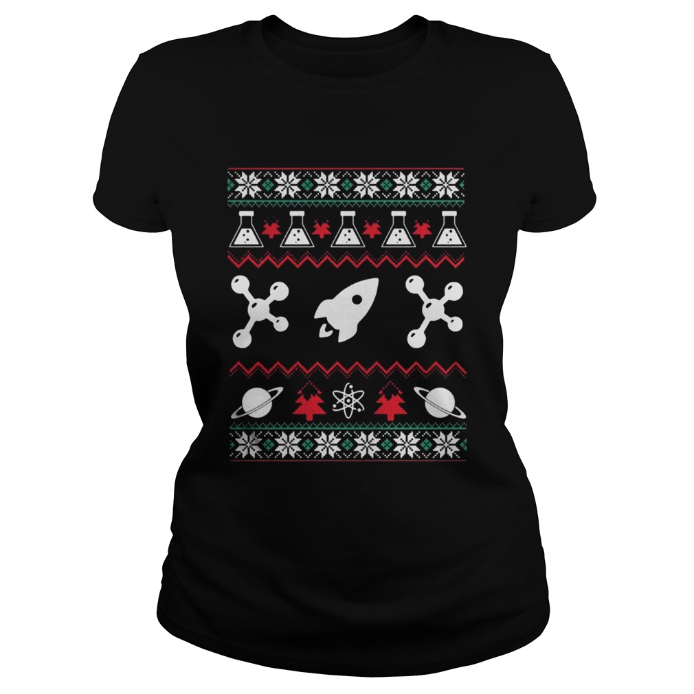 Science Christmas ugly t Classic Ladies