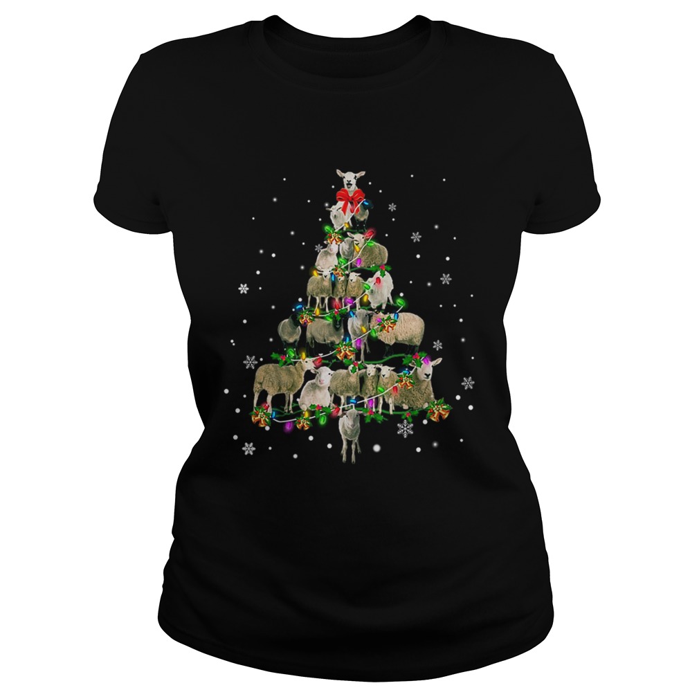 Sheep Christmas Tree TShirt Classic Ladies