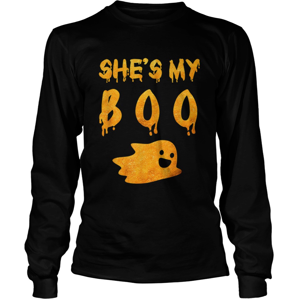 Shes My Boo Funny Couples Halloween Costume Matching Family LongSleeve