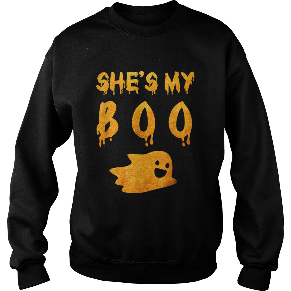 Shes My Boo Funny Couples Halloween Costume Matching Family Sweatshirt