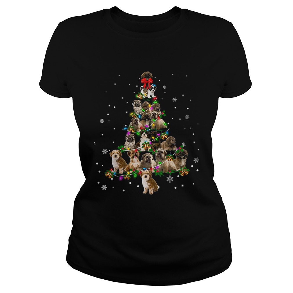 Shihpoo Christmas Tree TShirt Classic Ladies