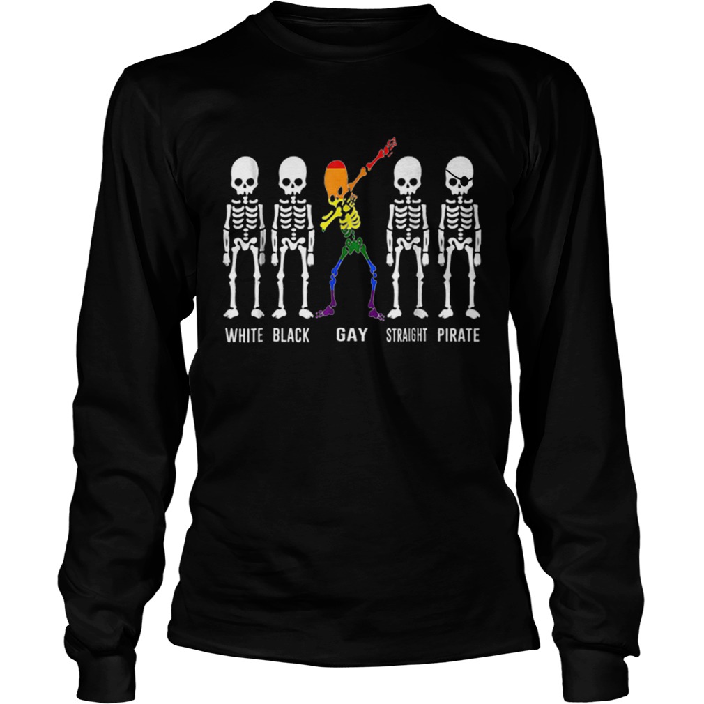 Skeleton Dabbing LGBT Gay Pride Equality Rainbow Dab LongSleeve