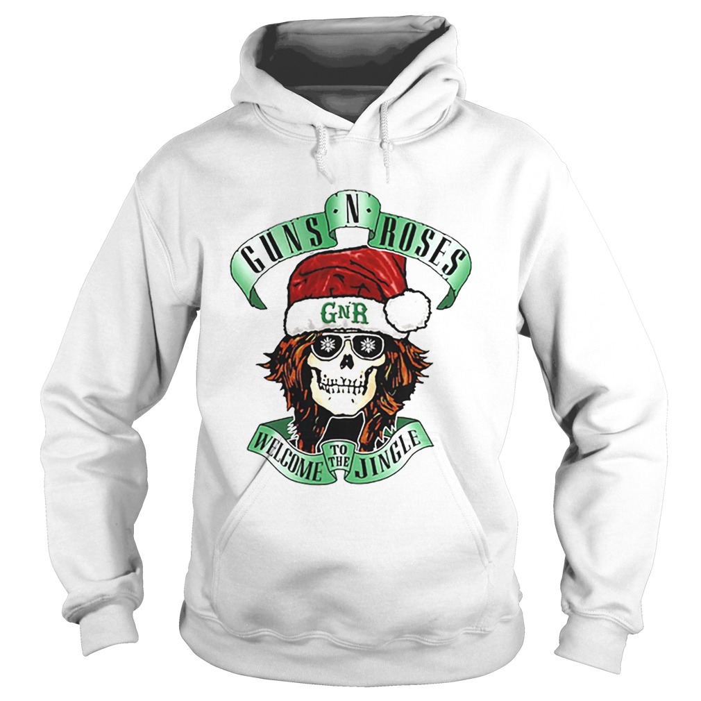 Skull Santa Guns N Roses GNR welcome to the Jingle Hoodie