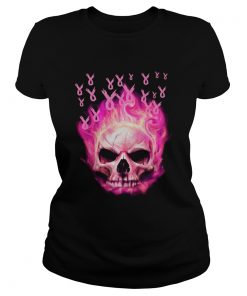 Skull pink ribbon breast cancer  Classic Ladies