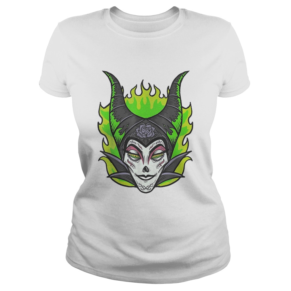 Sleeping Beauty Maleficent Sugar Skull Halloween Classic Ladies