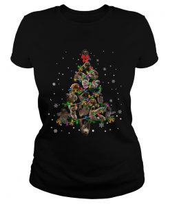 Sloth Christmas Tree TShirt Classic Ladies