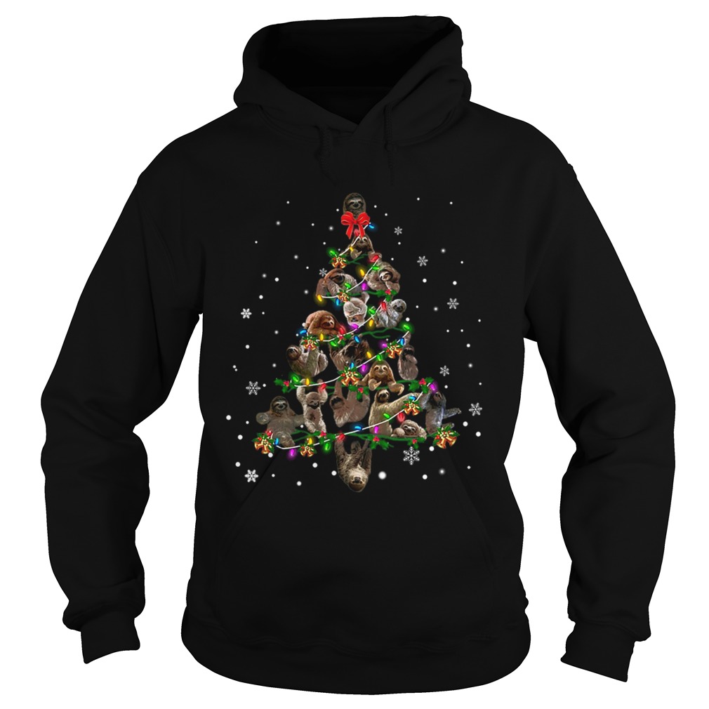 Sloth Christmas Tree TShirt Hoodie