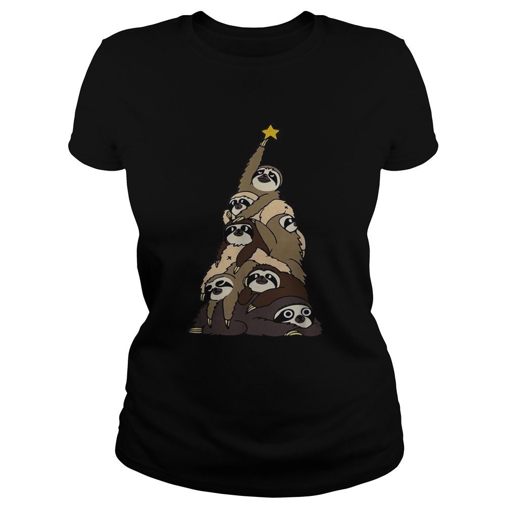 Sloth Christmas tree Classic Ladies