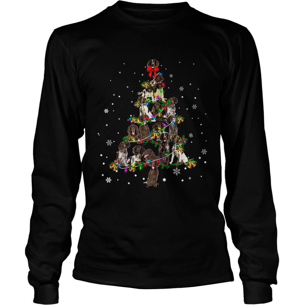 Small Munsterlander Christmas Tree TShirt LongSleeve