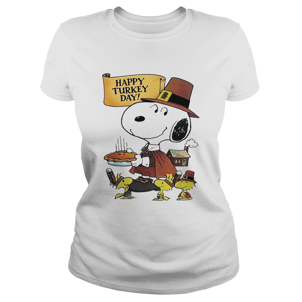 Snoopy happy Turkey day Classic Ladies