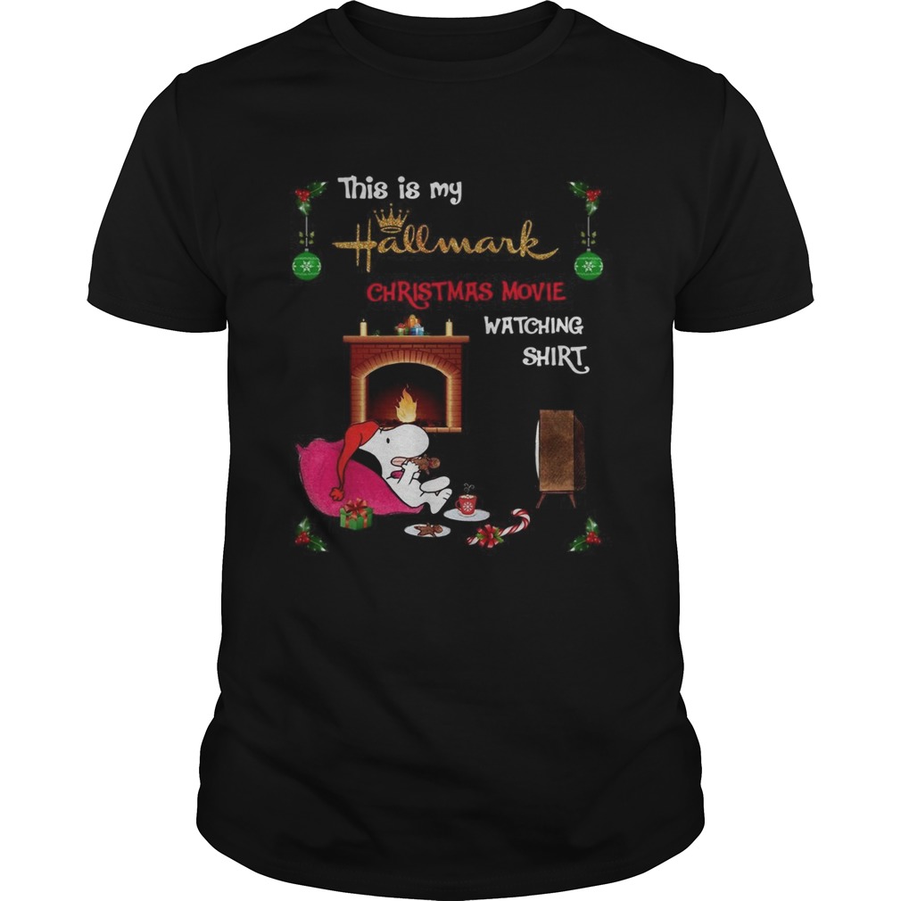 Snoopy this is my hallmark Christmas movie watching shirt