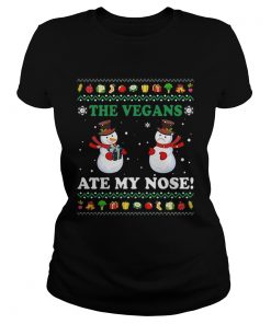 Snowman the vegans ate my nose Christmas  Classic Ladies