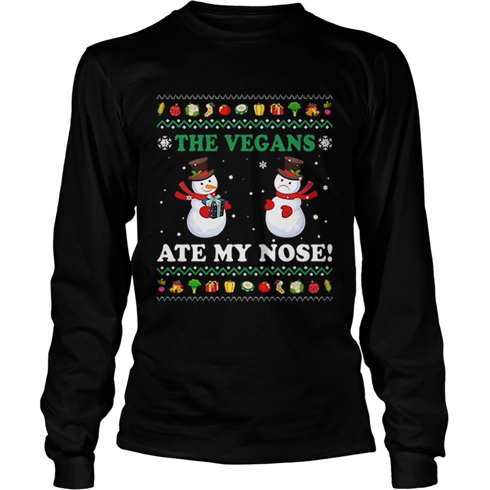 Snowman the vegans ate my nose Christmas LongSleeve