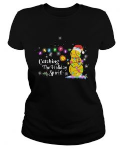 Softball Catching The Holiday Spirit Color Light TShirt Classic Ladies