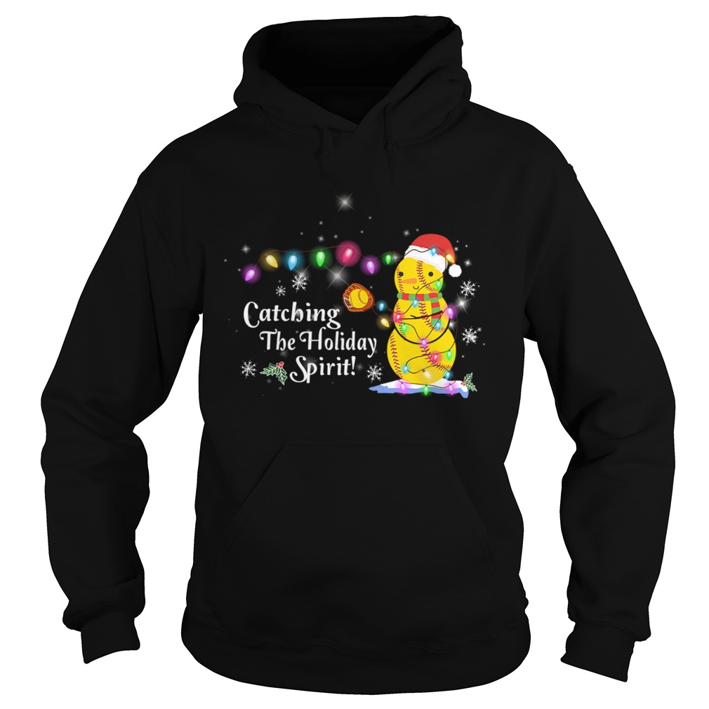 Softball Catching The Holiday Spirit Color Light TShirt Hoodie