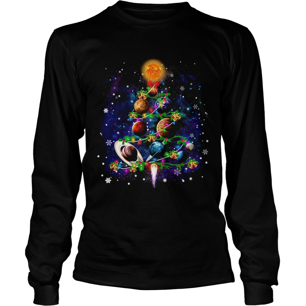 Solar System Christmas Tree TShirt LongSleeve