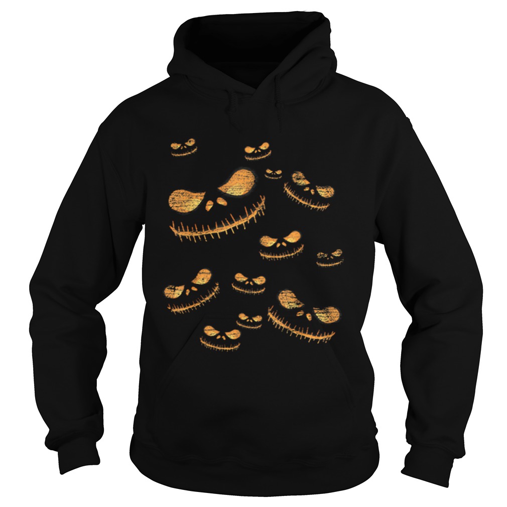 Spooky Halloween Costume Pumpkin Faces Hoodie