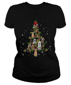 Standard Poodle dog Christmas Tree TShirt Classic Ladies