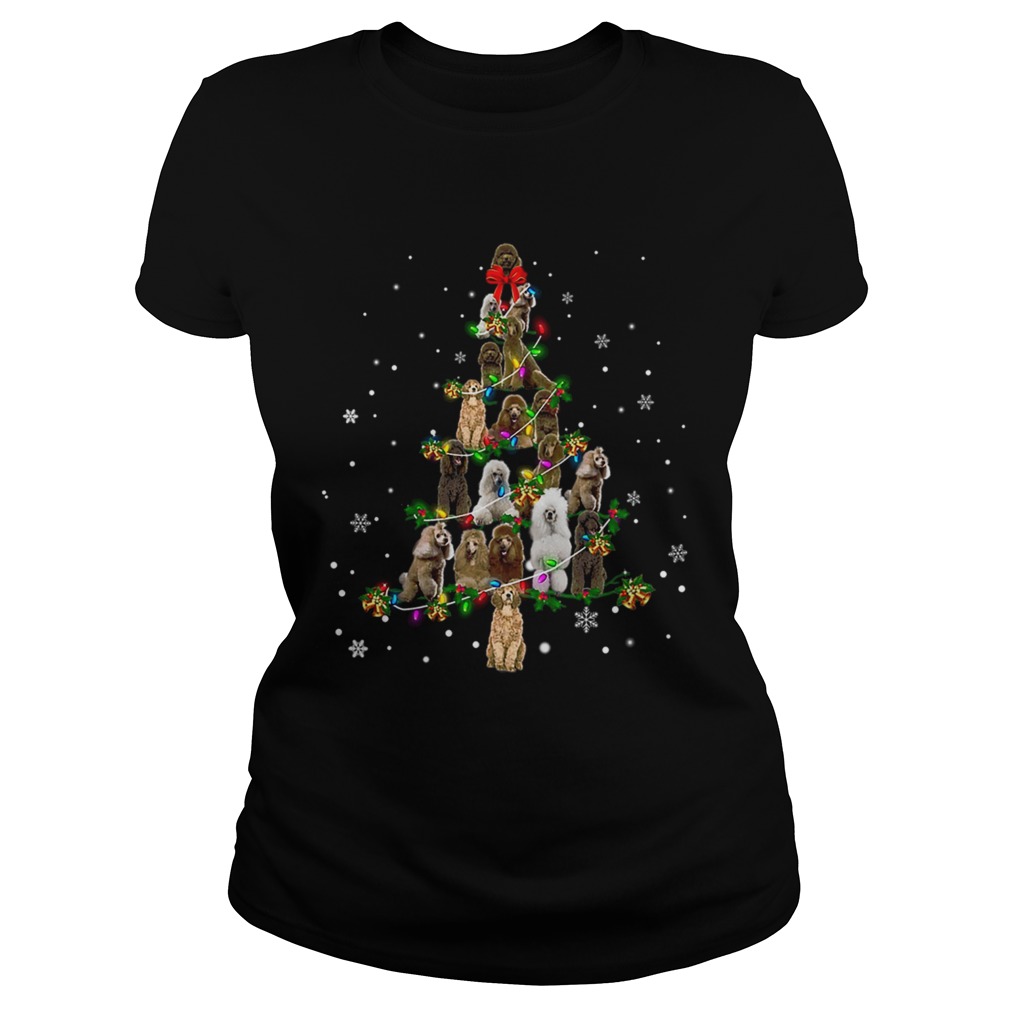 Standard Poodle dog Christmas Tree TShirt Classic Ladies