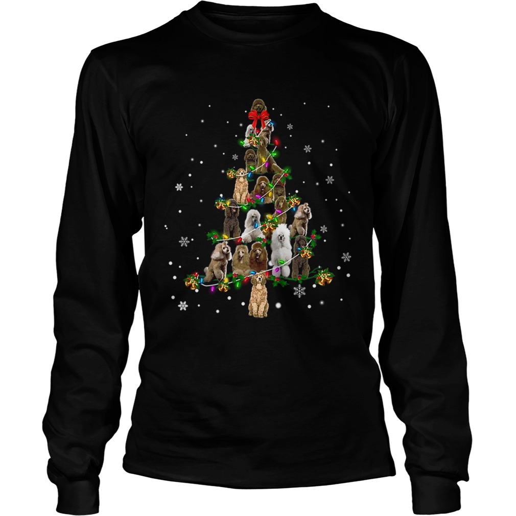 Standard Poodle dog Christmas Tree TShirt LongSleeve