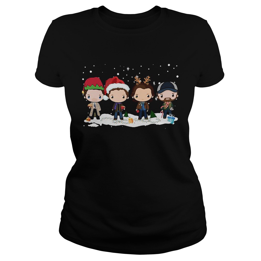 Supernatural santa chibi Christmas T Classic Ladies