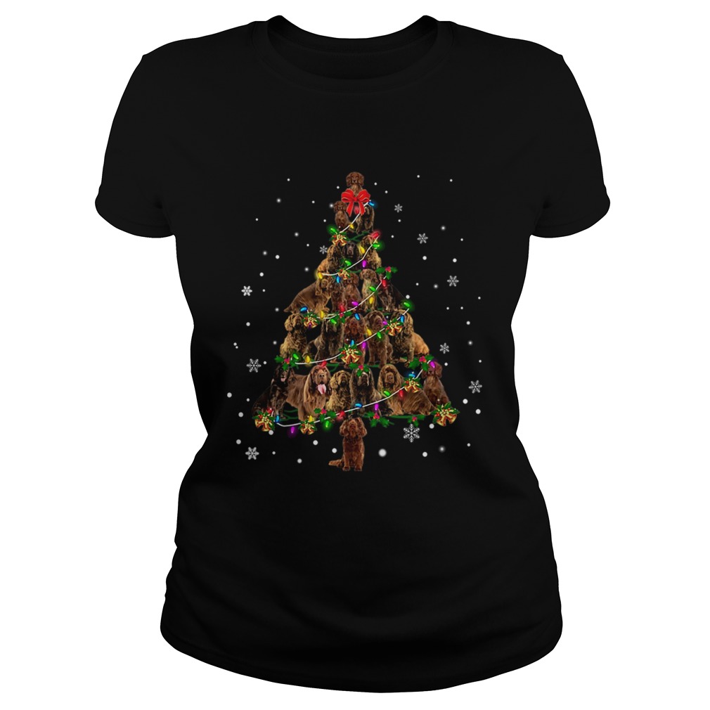 Sussex Spaniel Christmas Tree TShirt Classic Ladies