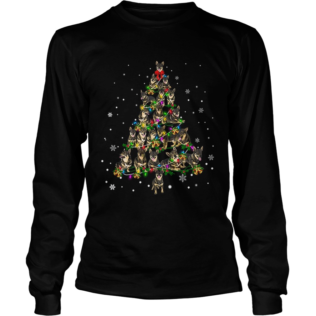 Swedish Vallhund Christmas Tree TShirt LongSleeve