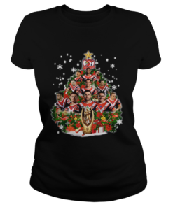 Sydney Roosters Players Christmas Tree Shirt Classic Ladies