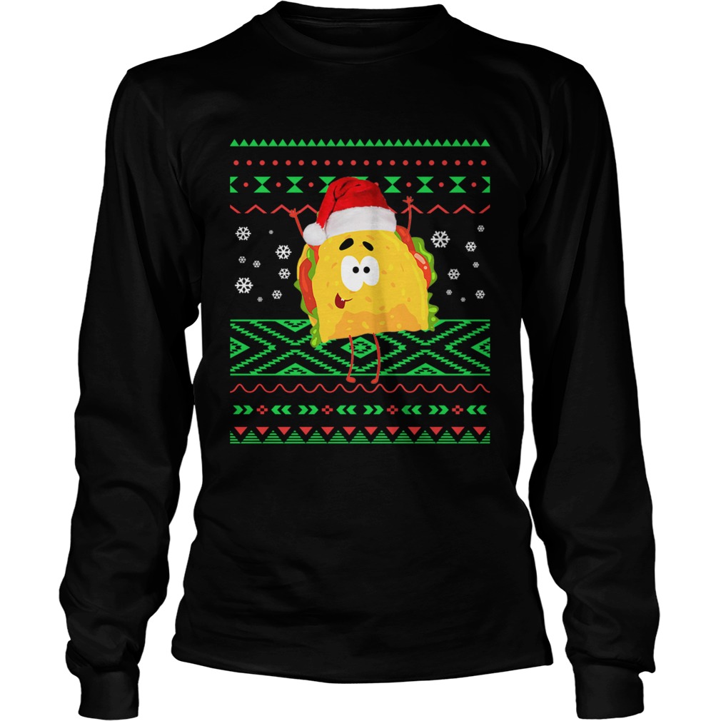 TACO Santa Hat Ugly Christmas gift for men women TShirt LongSleeve