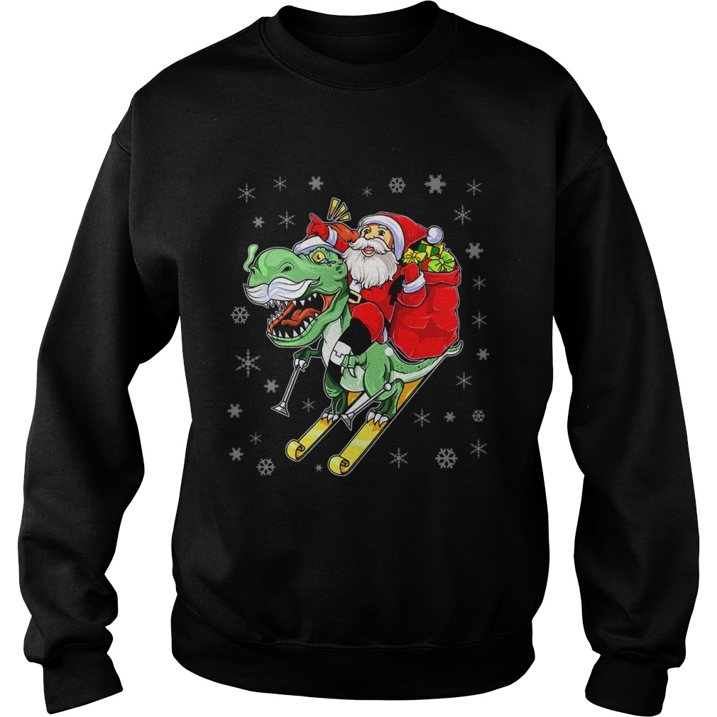 TRex Santa Ride Funny Ugly Christmas TShirt Sweatshirt