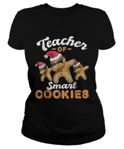 Teacher of Smart Cookies Dabbing Gingerbread Christmas TShirt Classic Ladies