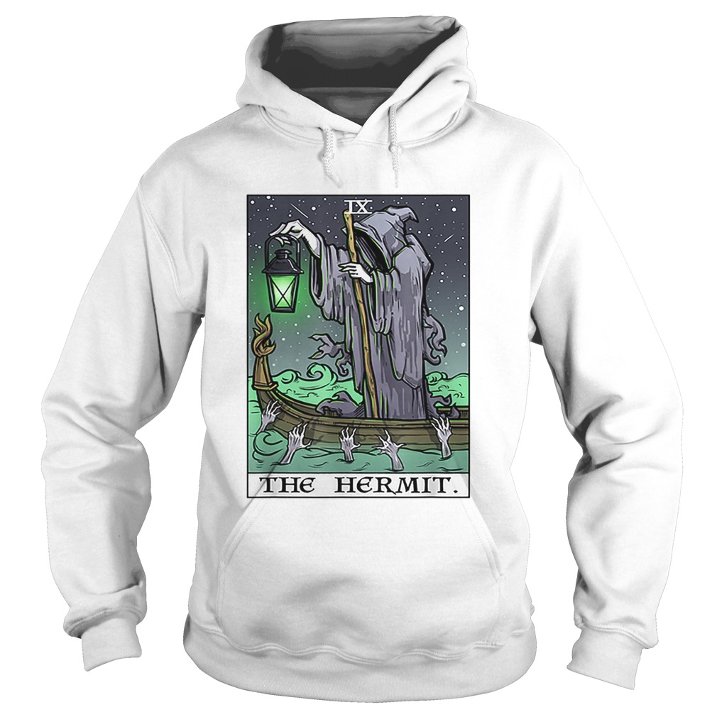 The Hermit Tarot Card Gothic Halloween Grim Reaper Goth Gift Hoodie