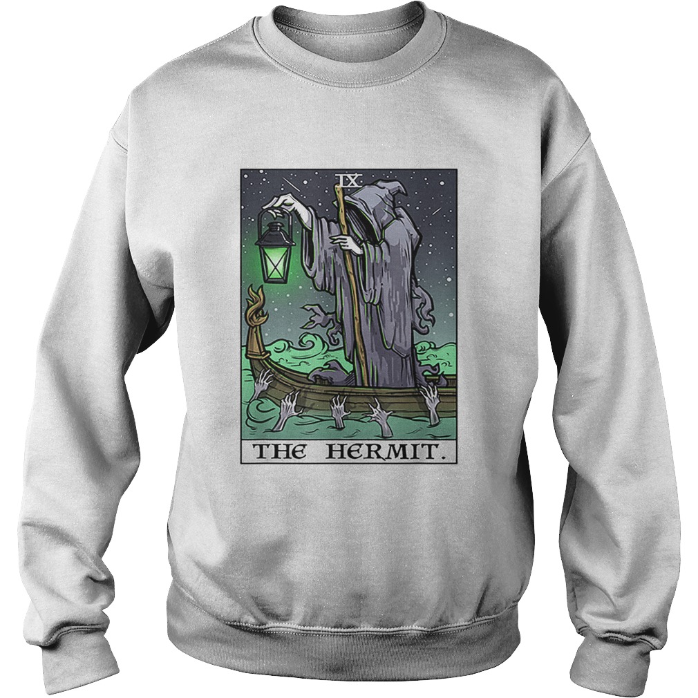 The Hermit Tarot Card Gothic Halloween Grim Reaper Goth Gift Sweatshirt