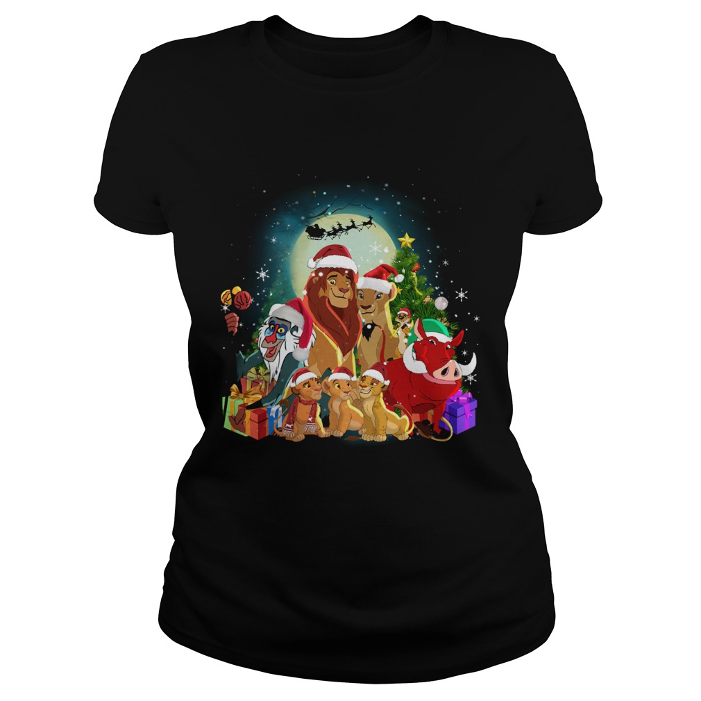 The Lion King Characters Christmas Shirt Classic Ladies