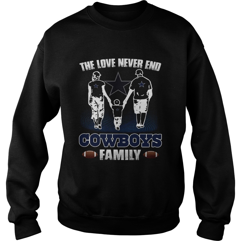 The love never end Chiefs Cowboys Sweatshirt