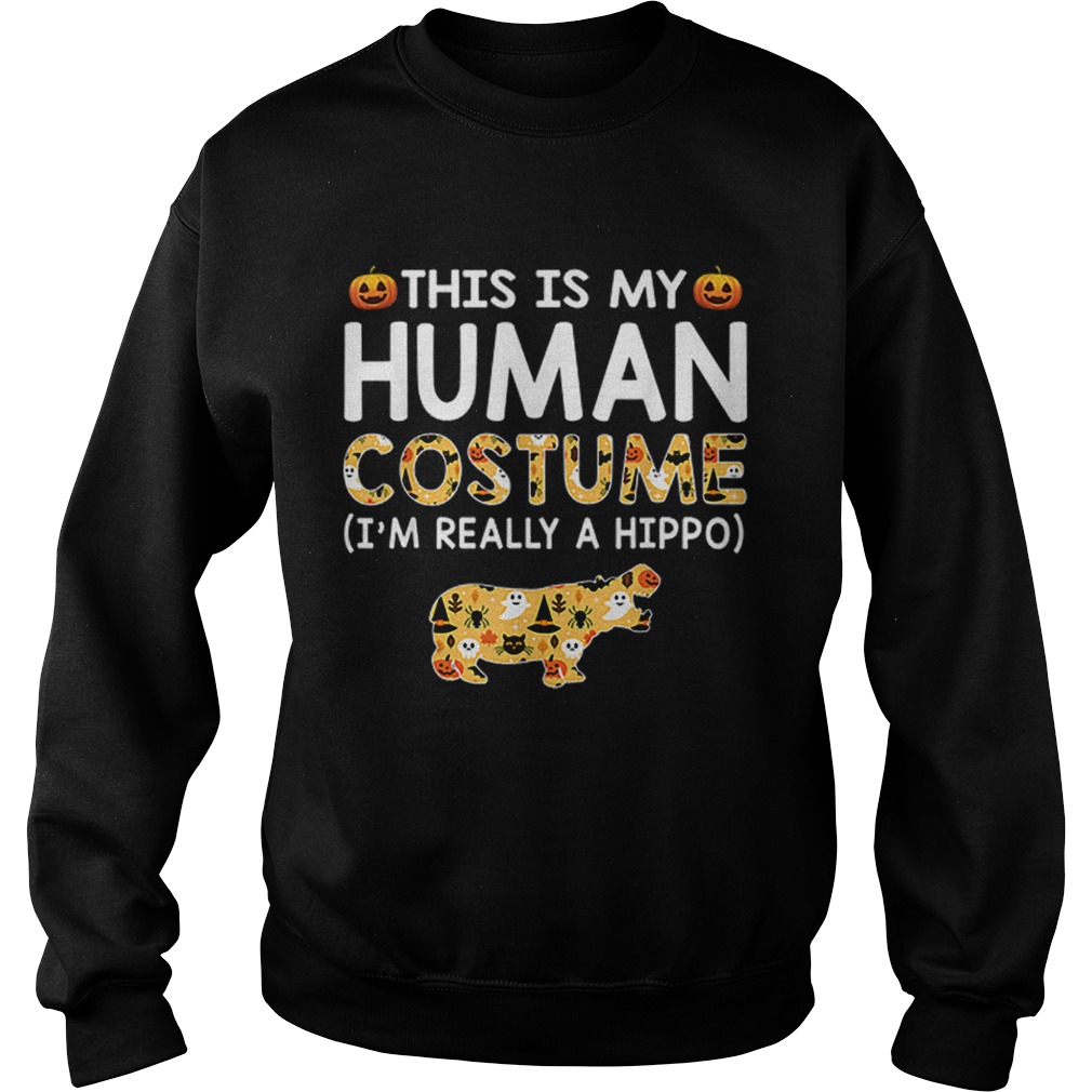 This is My Human Costume Halloween Hippo Gift Sweatshirt